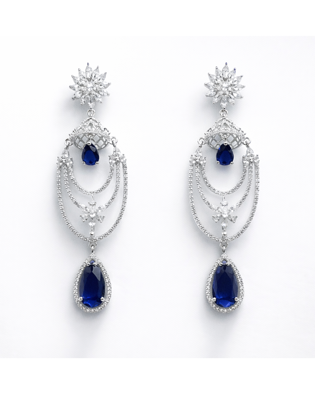 Noor Sapphire Drop Earrings Allure Design