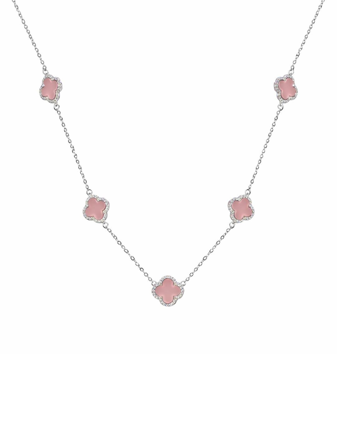 Elegant Four-Leaf Flower Necklace