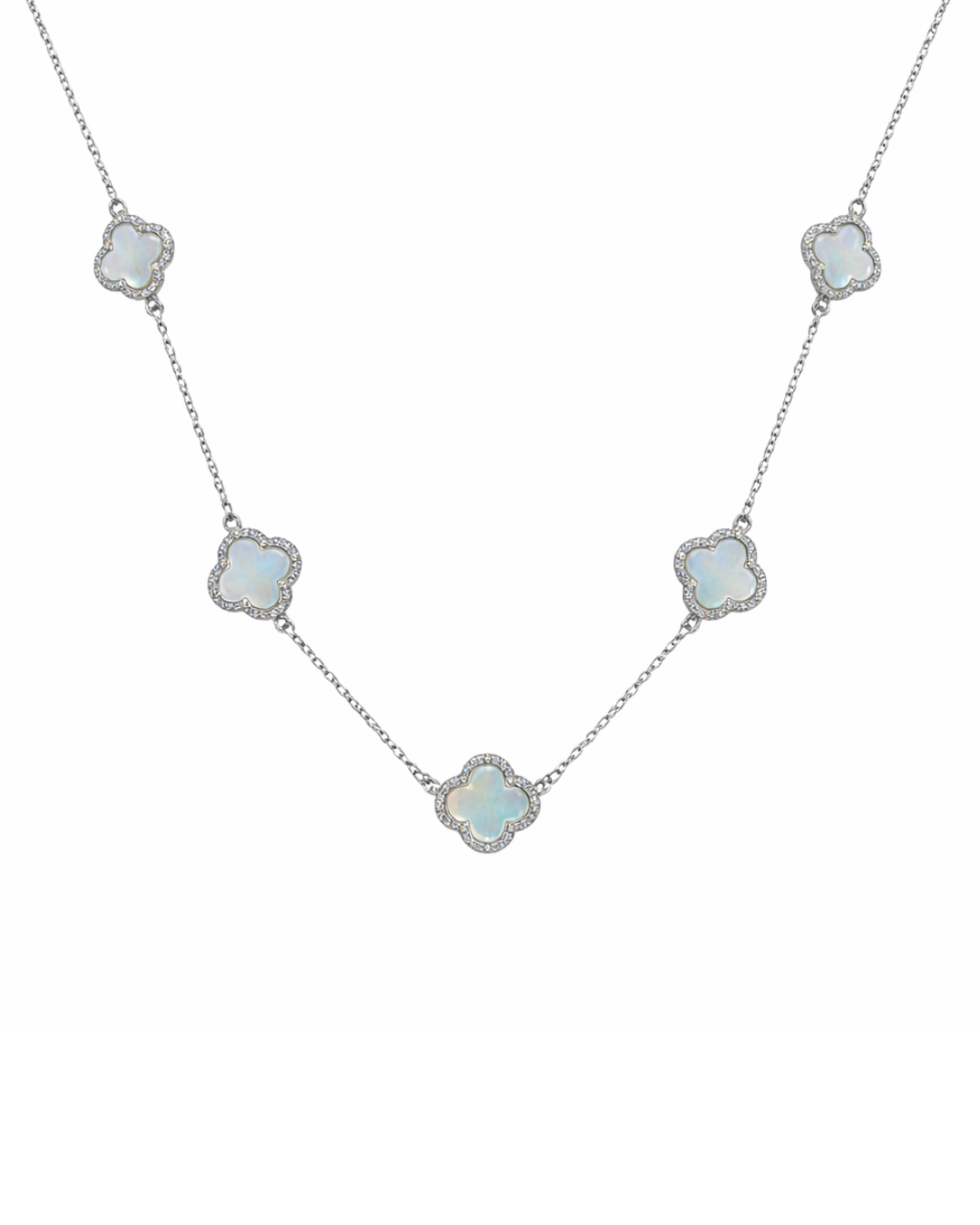 Elegant Four-Leaf Flower Necklace