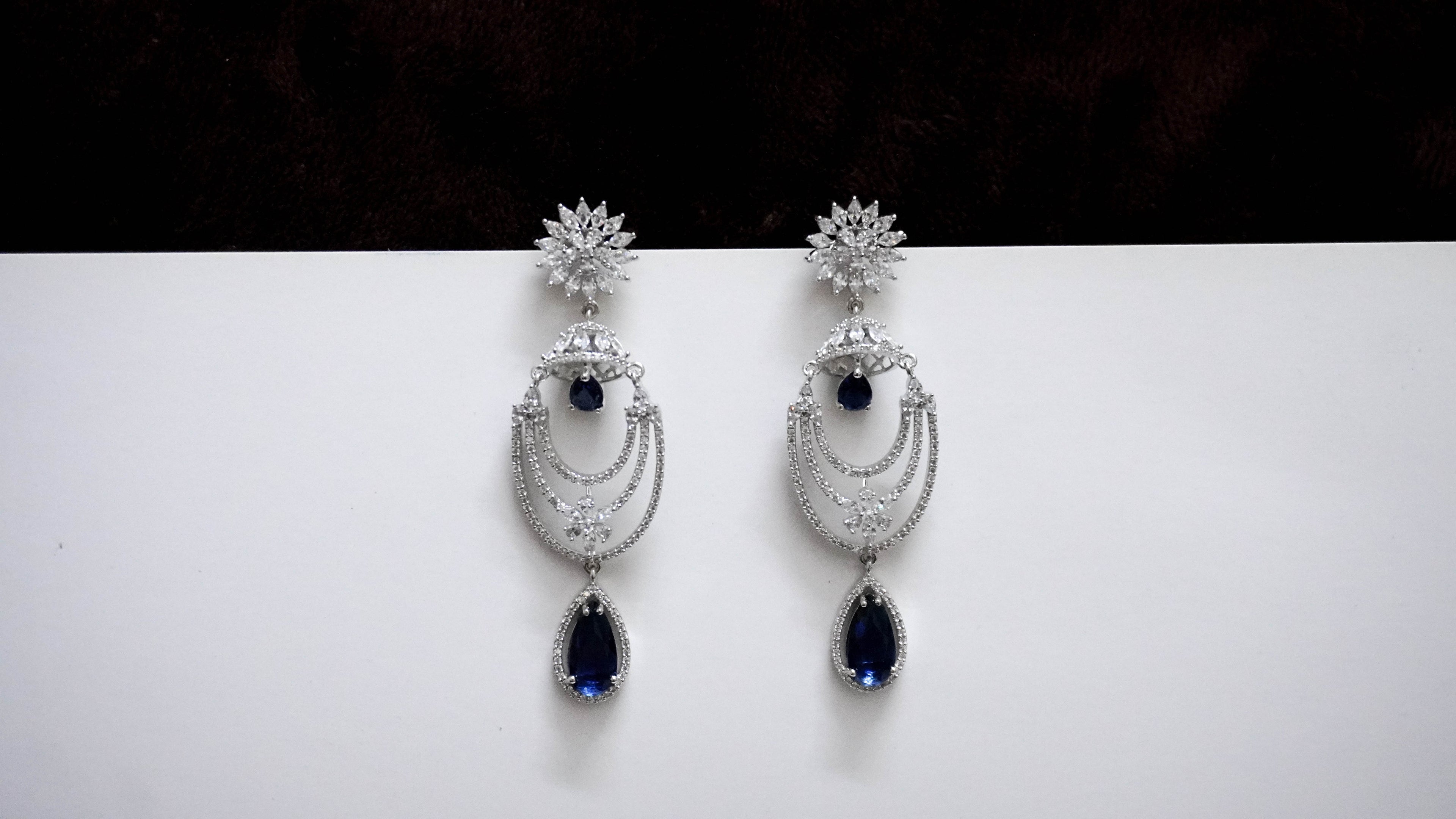 Noor Sapphire Drop Earrings Allure Design
